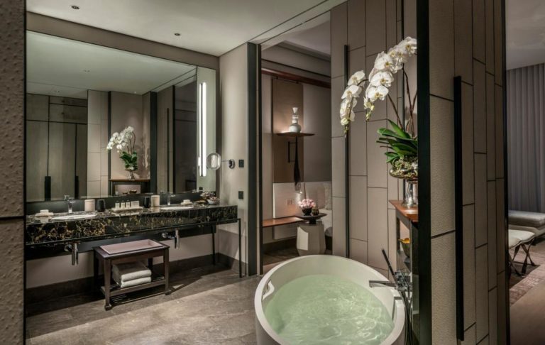 Four Seasons Hotel - bathrooms feature beautiful bespoke apaiser bath